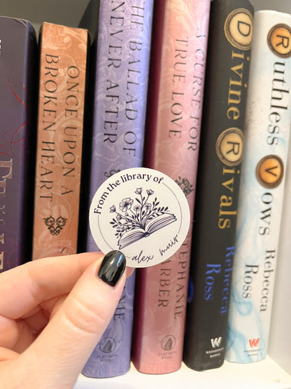 custom from the library of book labels personalized name stickers