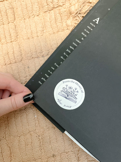 custom from the library of book labels personalized name stickers