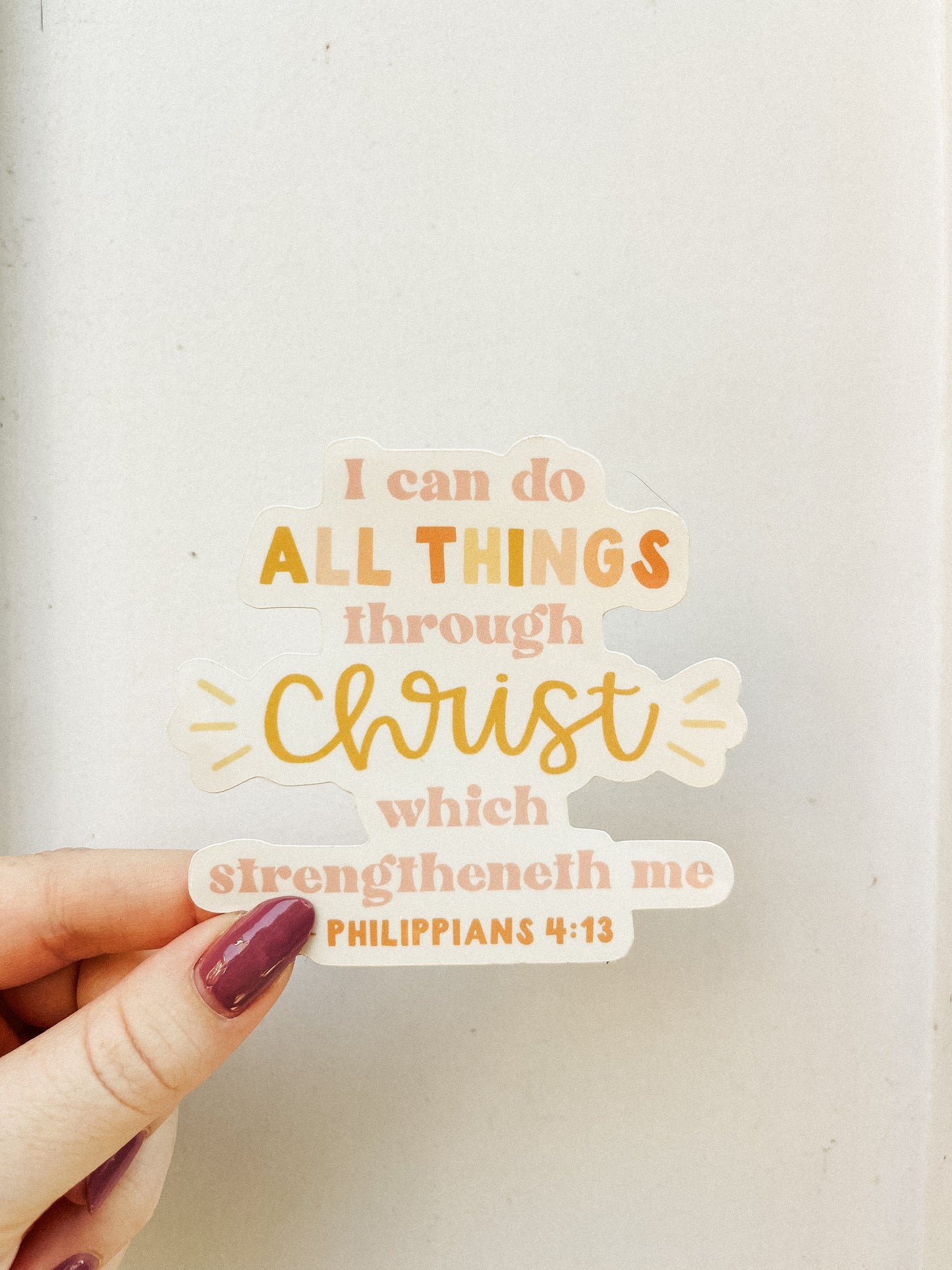 Philippians 4:13 Sticker