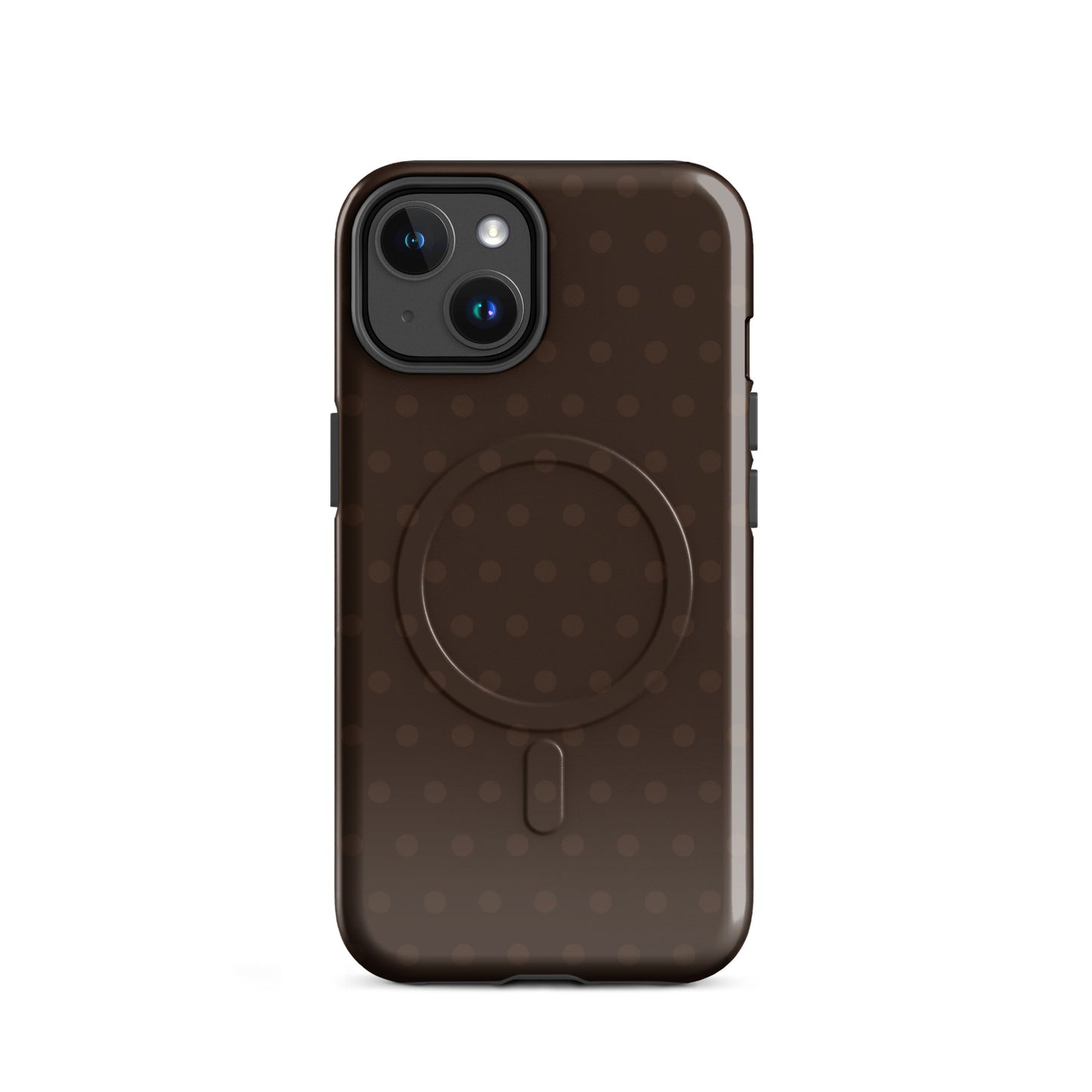 brown polka dot magsafe iphone case neutral aesthetic protective phone case