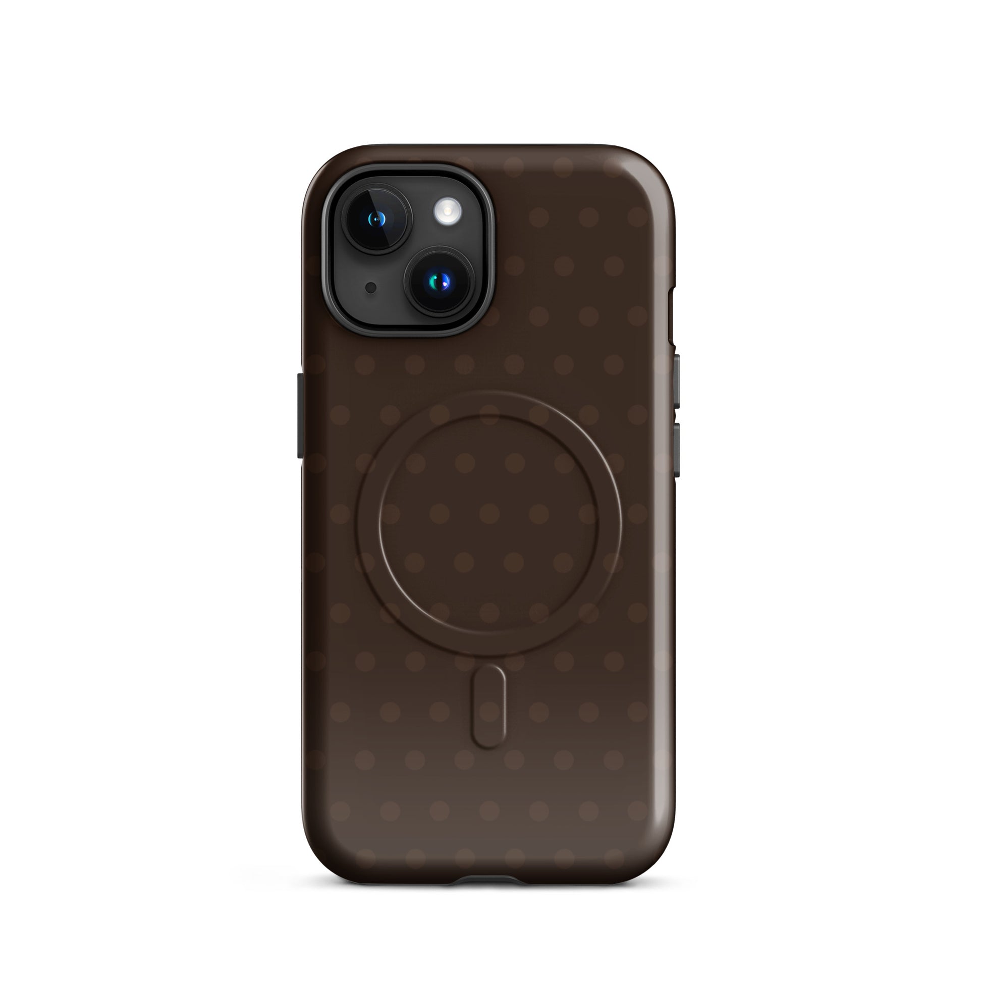 brown polka dot magsafe iphone case neutral aesthetic protective phone case