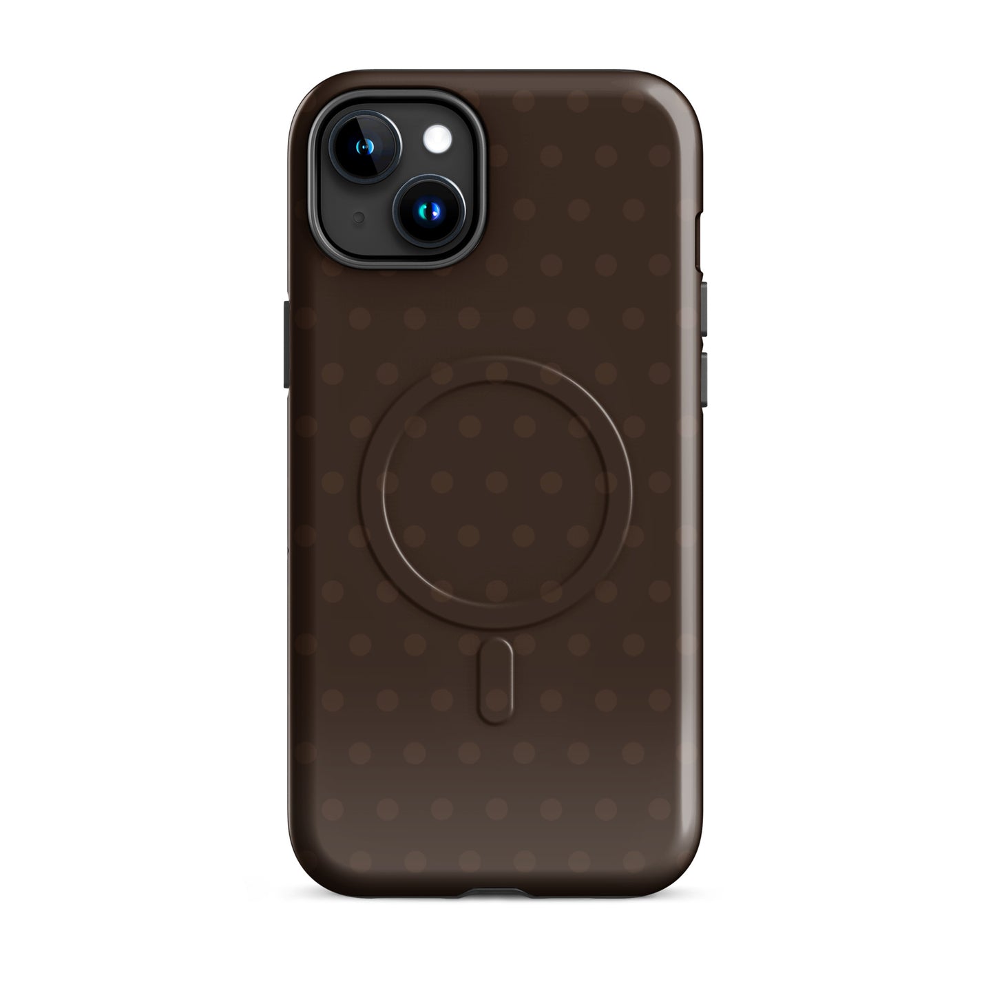 brown polka dot magsafe iphone case neutral aesthetic protective phone case