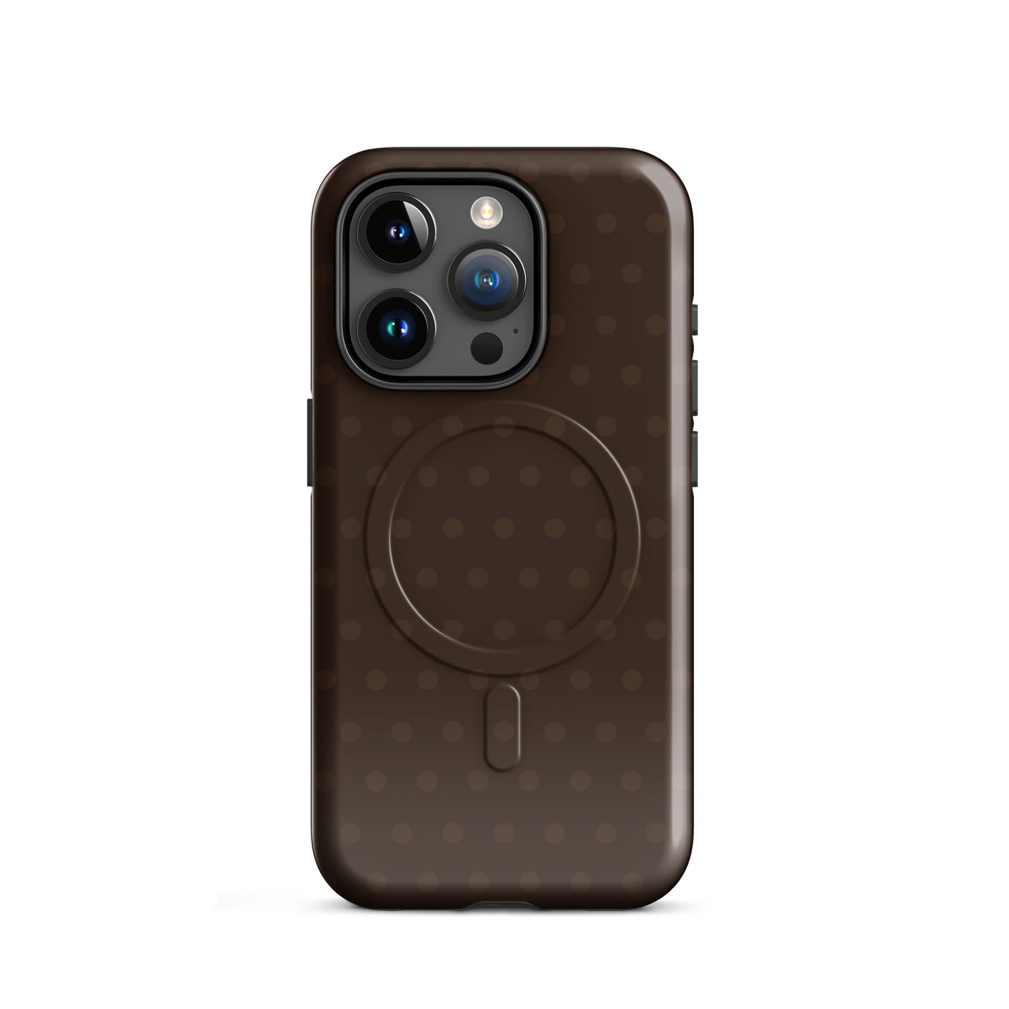 brown polka dot magsafe iphone case neutral aesthetic protective phone case