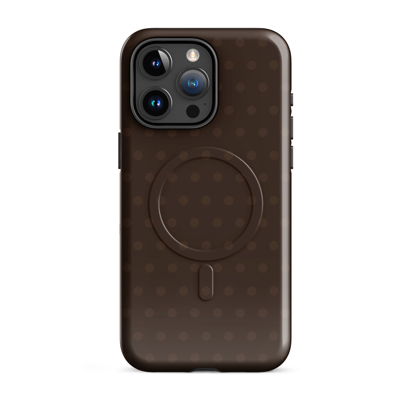brown polka dot magsafe iphone case neutral aesthetic protective phone case