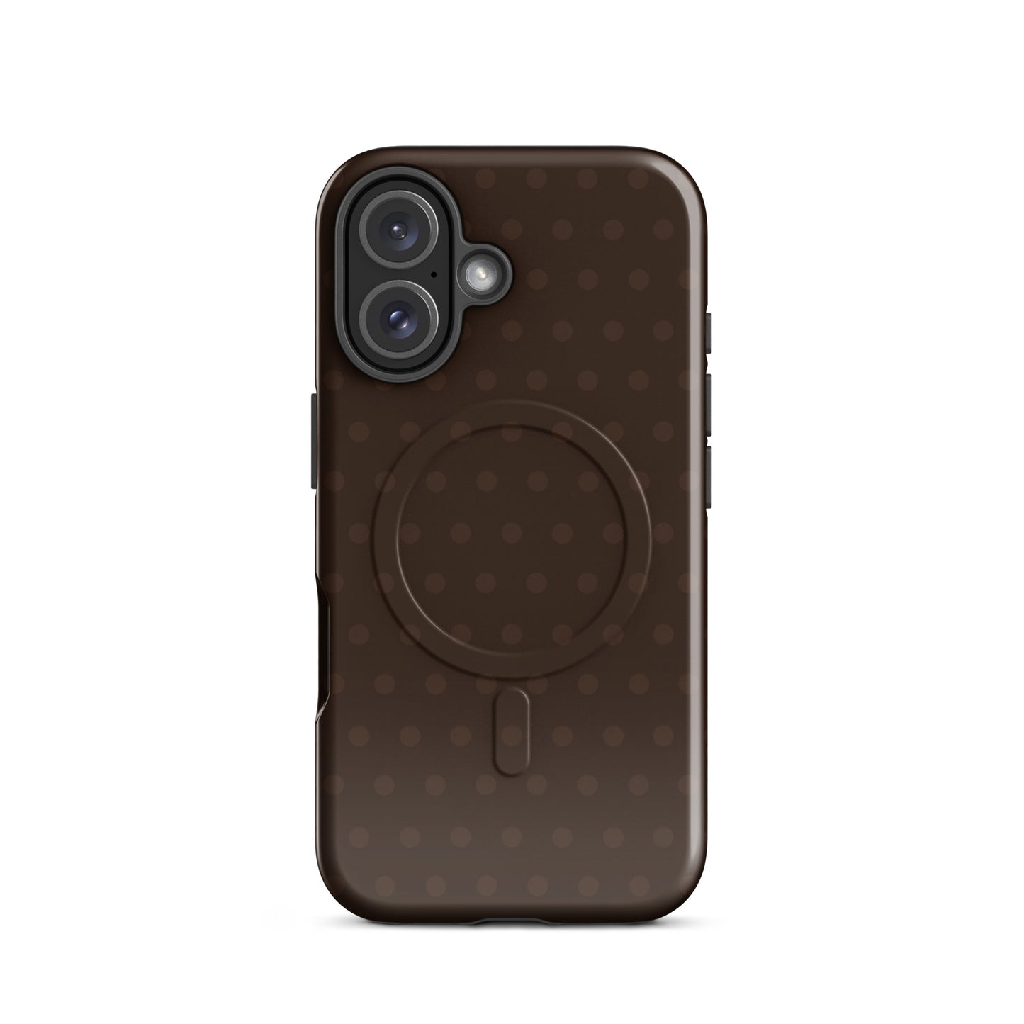brown polka dot magsafe iphone case neutral aesthetic protective phone case