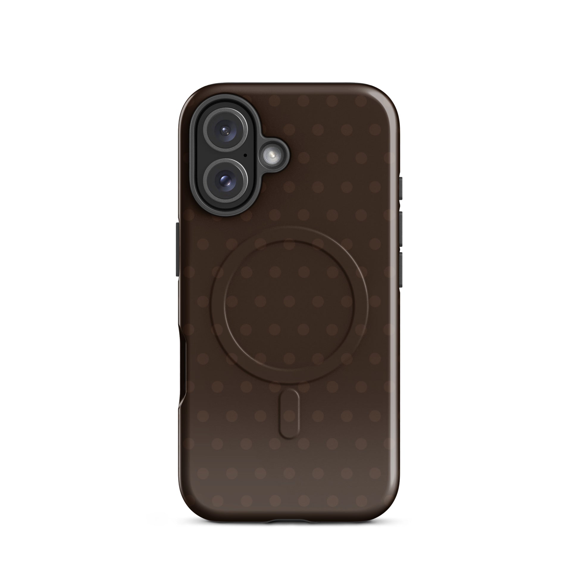 brown polka dot magsafe iphone case neutral aesthetic protective phone case
