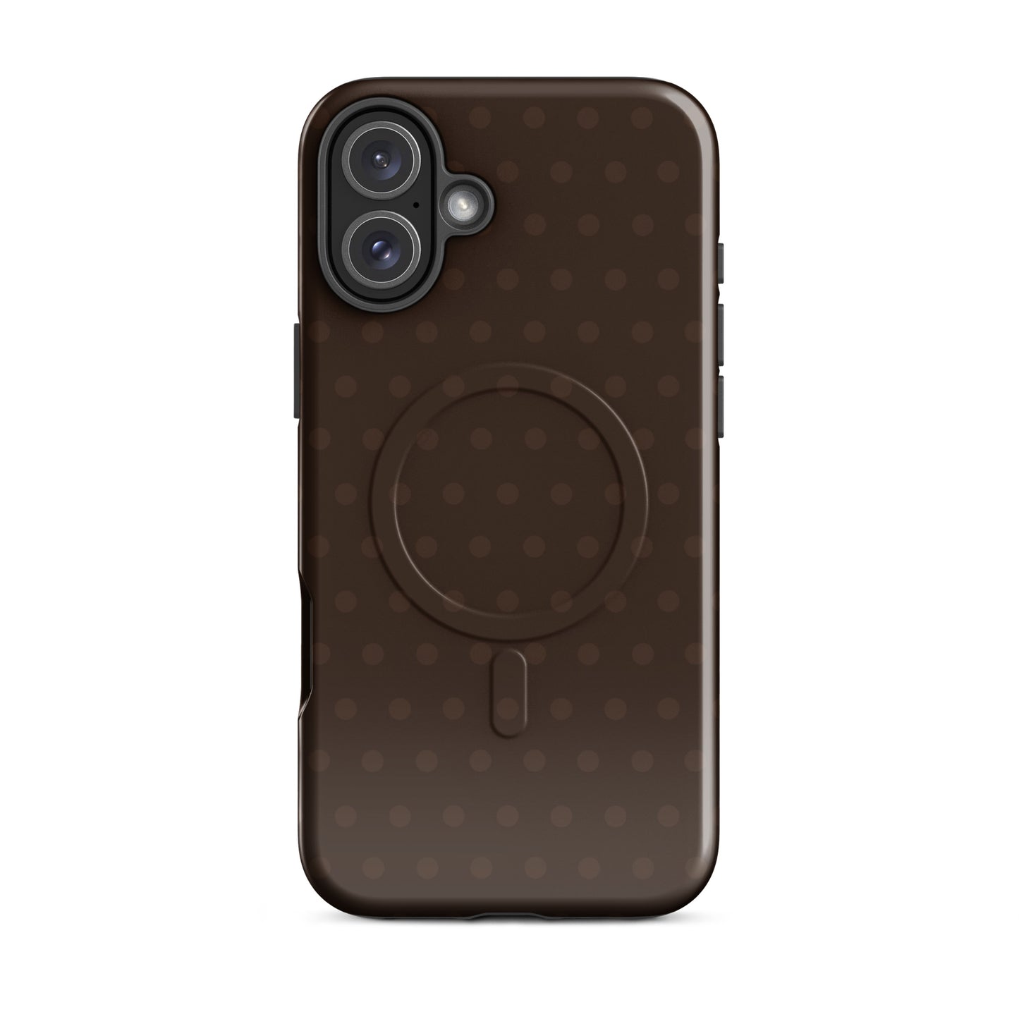 brown polka dot magsafe iphone case neutral aesthetic protective phone case