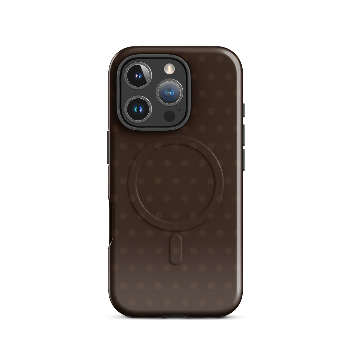 brown polka dot magsafe iphone case neutral aesthetic protective phone case