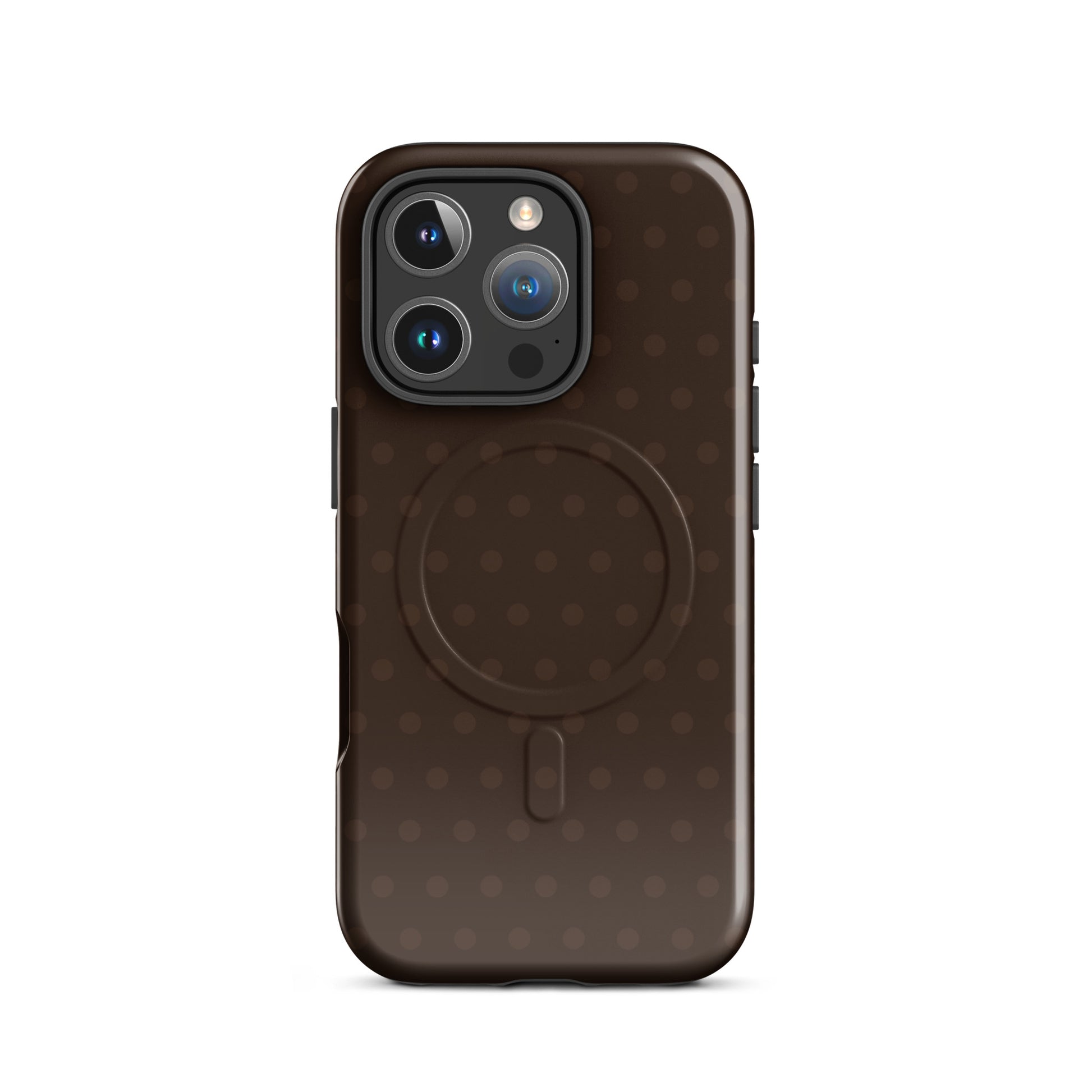 brown polka dot magsafe iphone case neutral aesthetic protective phone case