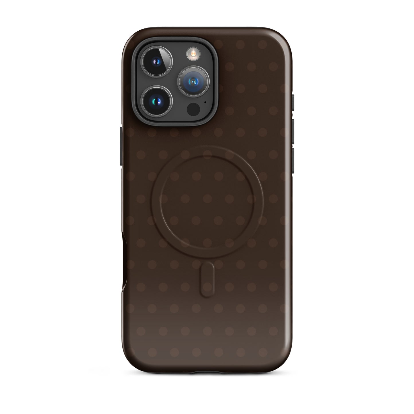 brown polka dot magsafe iphone case neutral aesthetic protective phone case