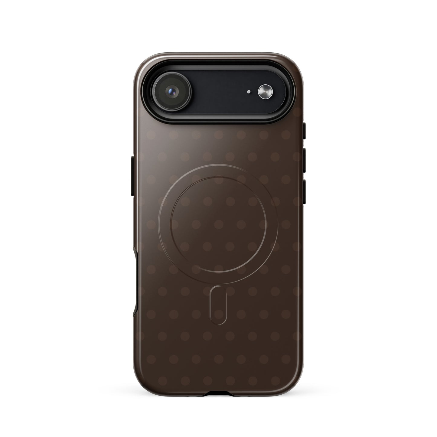brown polka dot magsafe iphone case neutral aesthetic protective phone case