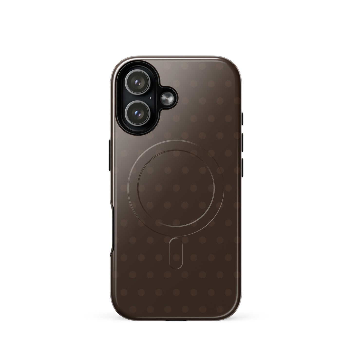 brown polka dot magsafe iphone case neutral aesthetic protective phone case