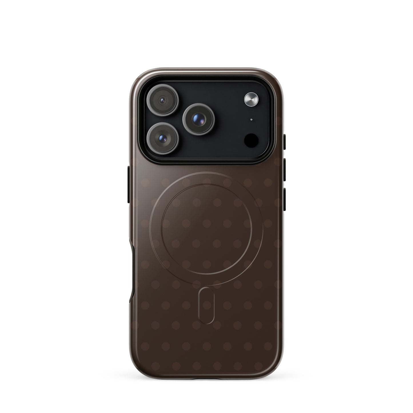 brown polka dot magsafe iphone case neutral aesthetic protective phone case