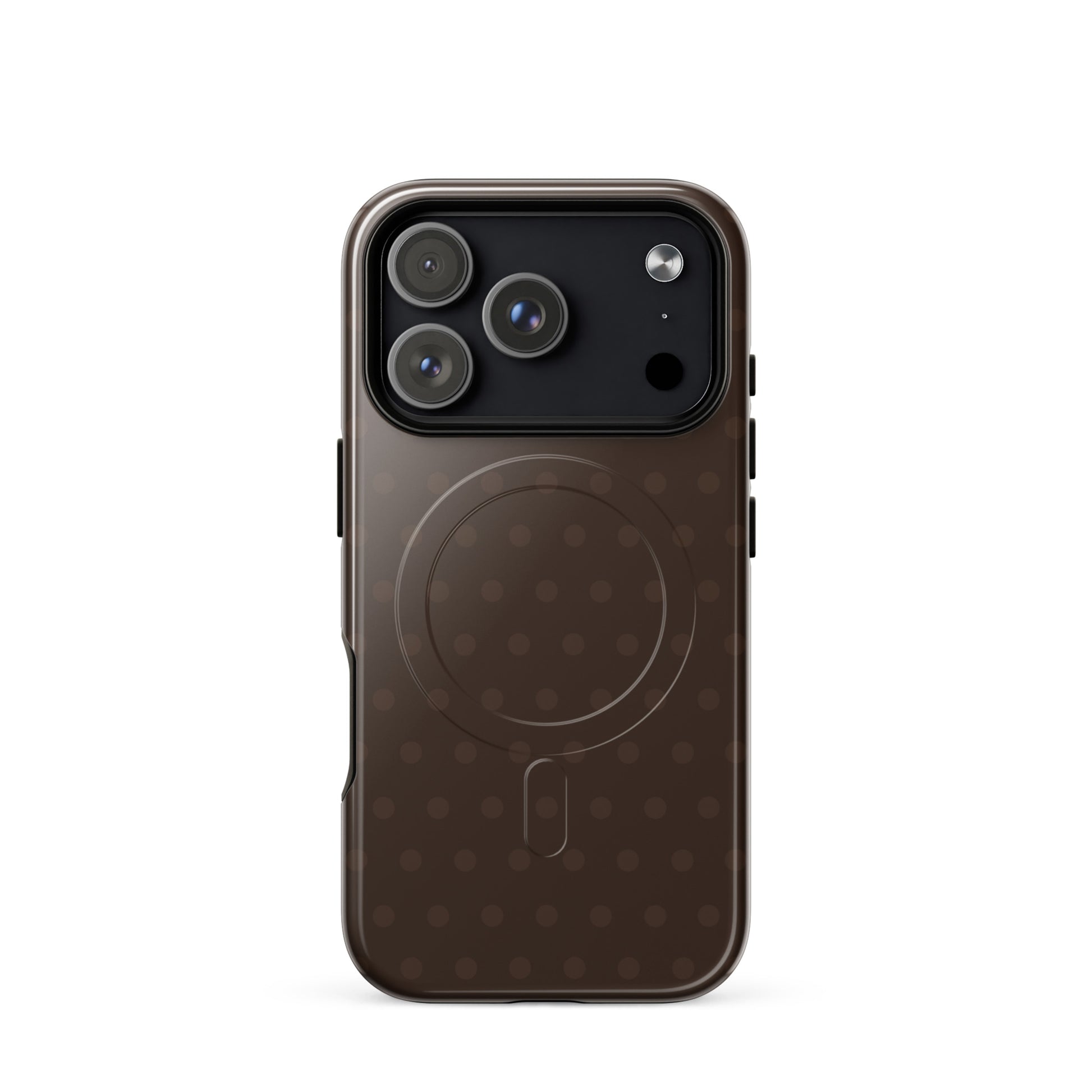 brown polka dot magsafe iphone case neutral aesthetic protective phone case
