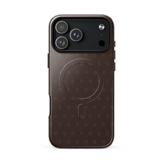 brown polka dot magsafe iphone case neutral aesthetic protective phone case